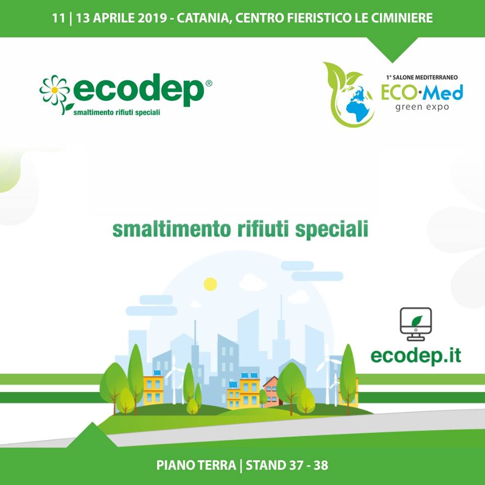 ECODEP azienda espositrice ad Eco-Med 2019 - Salone mediterraneo per la gestione ambientale. Catania LE CIMINIERE. Imprese del ciclo dei rifiuti - Ecodep Smaltimento Rifiuti Sicilia